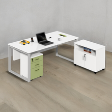 Load image into Gallery viewer, Contemporary Office Table with Side Cabinet - Mr Nanyang