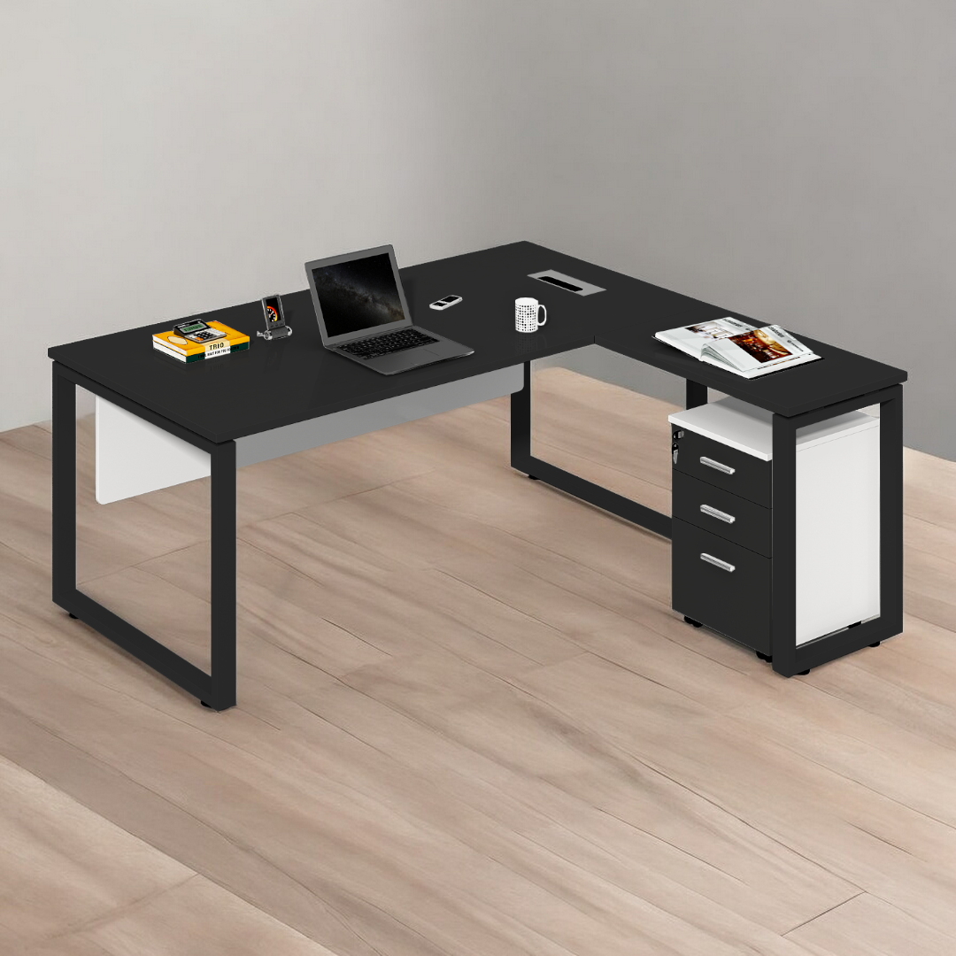SmartSpace Office L-shape Table - Mr Nanyang