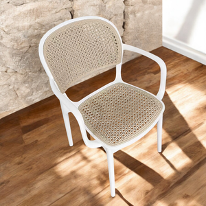 SleekSynth Plastic Rattan Armchair - Mr Nanyang