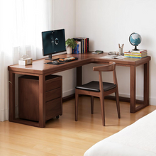Load image into Gallery viewer, L-Shaped Eco-Friendly Solid Wood Study &amp; Home Office Table - Mr Nanyang