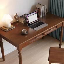 Load image into Gallery viewer, Classic American Style Solid Wood Study Table with Drawers - Mr Nanyang