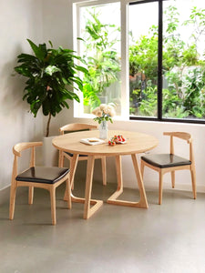 UrbanCafe Wooden Round Table - Mr Nanyang