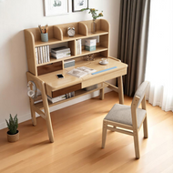 Height-Adjustable Study Table with Bookshelf & Tilting Desktop - Mr Nanyang