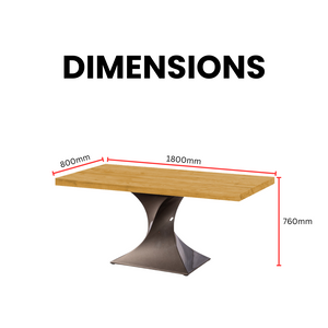 Aria Solid Wood Fusion Table - Mr Nanyang