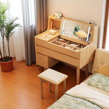 Load image into Gallery viewer, Compact Wooden Dressing Table with Vanity Mirror &amp; Drawers - Mr Nanyang