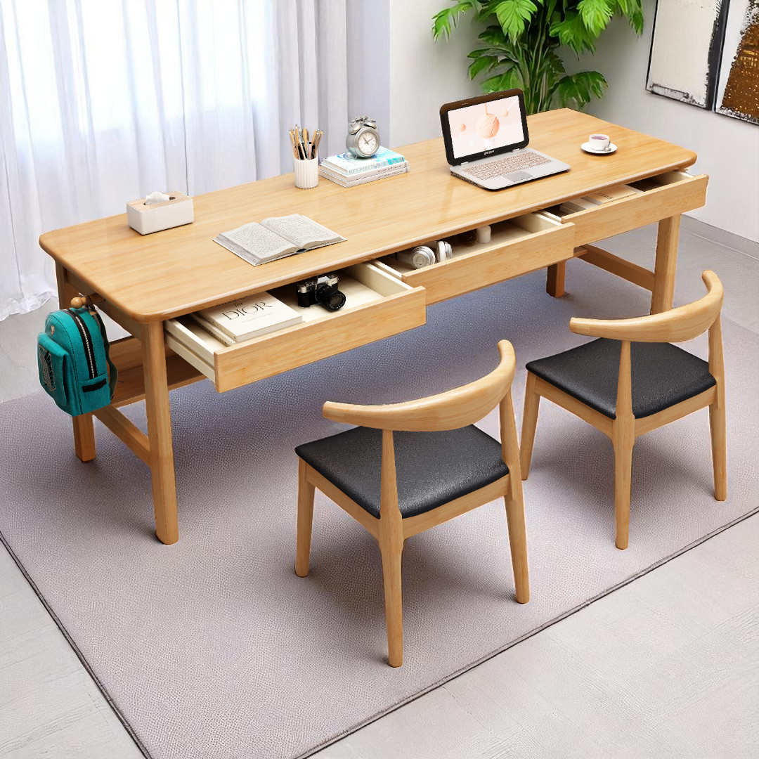 Solid Wood Multi-Seater Desk for Kids/Students and Couples - Mr