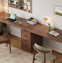 Load image into Gallery viewer, Twin Solid Wood Study Desk Singapore for Two
