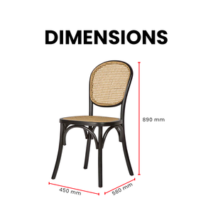 Camelina Solid Teak Rattan Dining Chair - Mr Nanyang