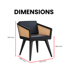 Load image into Gallery viewer, Jay Solid Teak Rattan Dining Armchair - Mr Nanyang