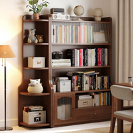 Modular Wood Bookshelf - 3-Piece Glass Door System - Mr Nanyang