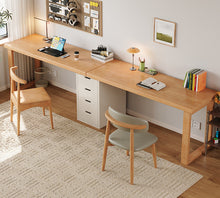 Load image into Gallery viewer, Twin Solid Wood Study Desk Singapore for Two