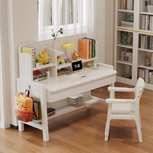 Load image into Gallery viewer, Solid Wood Study Table with Shelf Singapore