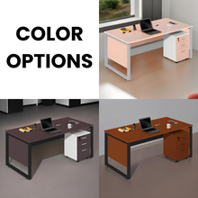 Load image into Gallery viewer, Sleek Study Table with Drawer Pedestal - Mr Nanyang