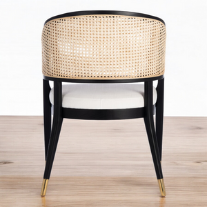 Rouge Solid Teak Rattan Dining Armchair - Mr Nanyang