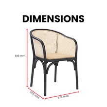 Load image into Gallery viewer, Barrel Solid Teak Rattan Dining Armchair - Mr Nanyang