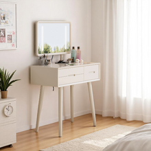 Load image into Gallery viewer, Modern Vanity Table Set - LED Mirror with Storage &amp; Stool - Mr Nanyang