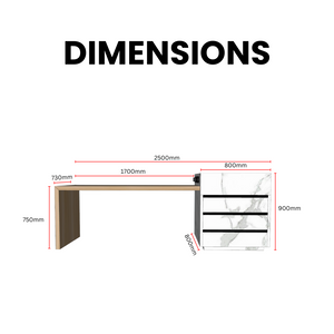 StoneCraft Kitchen Island Dining Table - Mr Nanyang