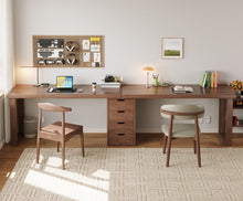 Load image into Gallery viewer, Twin Solid Wood Study Desk Singapore for Two