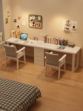 Load image into Gallery viewer, Twin Solid Wood Study Desk Singapore for Two