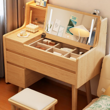 Load image into Gallery viewer, Compact Wooden Dressing Table with Vanity Mirror &amp; Drawers - Mr Nanyang