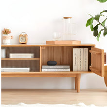 Load image into Gallery viewer, SleekLine Solid Oak TV Console Cabinet - Mr Nanyang