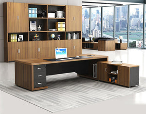 LuxLair Office L-shaped Table - Mr Nanyang