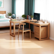 L-Shaped Eco-Friendly Solid Wood Study & Home Office Table - Mr Nanyang