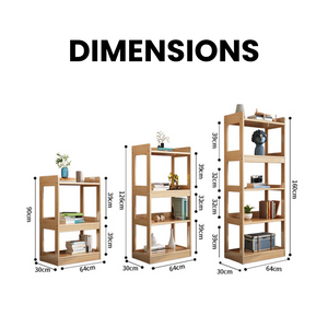 Solid Wood Modular Adjustable Bookshelf Set - Mr Nanyang