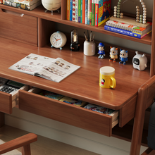 Load image into Gallery viewer, Solid Wood Adjustable Height Kids Desk with Storage - Mr Nanyang