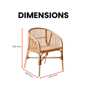 Lombok Rattan Dining Armchair - Mr Nanyang