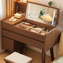 Load image into Gallery viewer, Compact Wooden Dressing Table with Vanity Mirror &amp; Drawers - Mr Nanyang