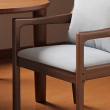 Load image into Gallery viewer, Lexington Premium Ergonomic Rubber Wood Chair with Cotton Linen Cushions