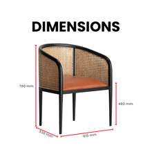 Load image into Gallery viewer, Mera Solid Teak Rattan Dining Armchair - Mr Nanyang