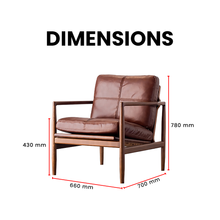 Load image into Gallery viewer, Retro Chic Leather Lounge Chair - Mr Nanyang