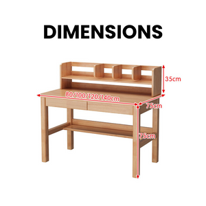 EcoStudy Master SolidWood Table with Drawers and Organizer - Mr Nanyang