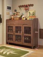Load image into Gallery viewer, Ventilated shoe cabinet dimensions — 80 or 120cm wide, 35cm deep, 105cm high, with drawers