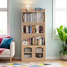 Load image into Gallery viewer, Modular Wood Bookshelf - 3-Piece Glass Door System - Mr Nanyang