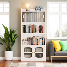 Load image into Gallery viewer, Modular Wood Bookshelf - 3-Piece Glass Door System - Mr Nanyang