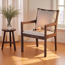 Load image into Gallery viewer, Lexington Premium Ergonomic Rubber Wood Chair with Cotton Linen Cushions