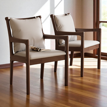 Load image into Gallery viewer, Lexington Premium Ergonomic Rubber Wood Chair with Cotton Linen Cushions