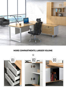 LuxSpace Executive L-Shaped Corner Desk - Mr Nanyang