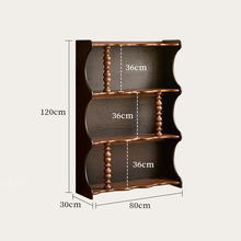 Load image into Gallery viewer, Solid Wood Bookcase Singapore – Vintage French 4-Tier Open Display Shelf