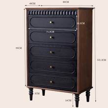 Load image into Gallery viewer, Tallboy Chest of Drawers Singapore – 5-Drawer Solid Wood Vertical Dresser