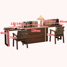 Load image into Gallery viewer, Double Solid Wood Study Table with Drawers