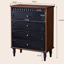 Load image into Gallery viewer, French Retro Chest of Drawers Singapore – 4-Drawer Solid Wood Bedroom Dresser