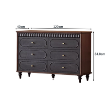 Load image into Gallery viewer, Wide Dresser Singapore – 6-Drawer Solid Wood Double Chest for Master Bedrooms