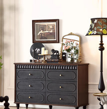Load image into Gallery viewer, Wide Dresser Singapore – 6-Drawer Solid Wood Double Chest for Master Bedrooms
