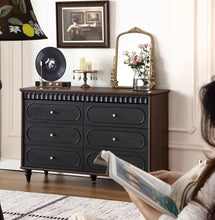 Load image into Gallery viewer, Wide Dresser Singapore – 6-Drawer Solid Wood Double Chest for Master Bedrooms