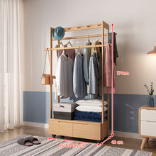 Load image into Gallery viewer, Mobile Clothes Rack with Storage Drawers