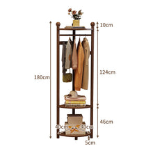 Load image into Gallery viewer, Corner Clothes Rack - Solid Wood Triangle Hanging Organiser